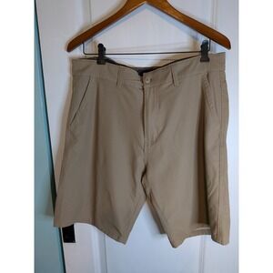 Burnside Mens Khaki Hybrid Walk Shorts Size 34 Tan Quick Dry Casual Outdoor
